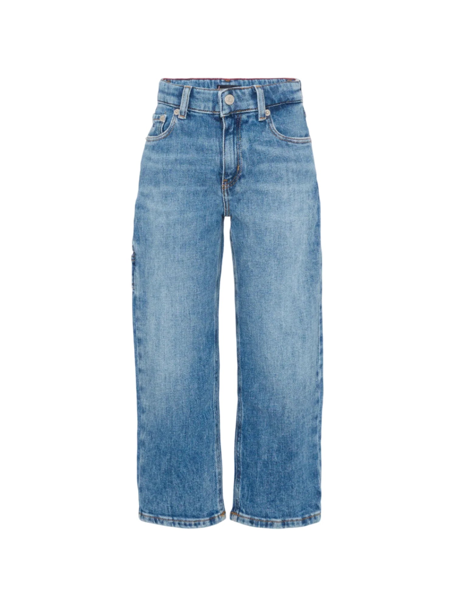 Tommy Hilfiger jeans bambino Heritage flag baggy lavaggio medio KB0KB10343 1A6 Tommy Hilfiger 