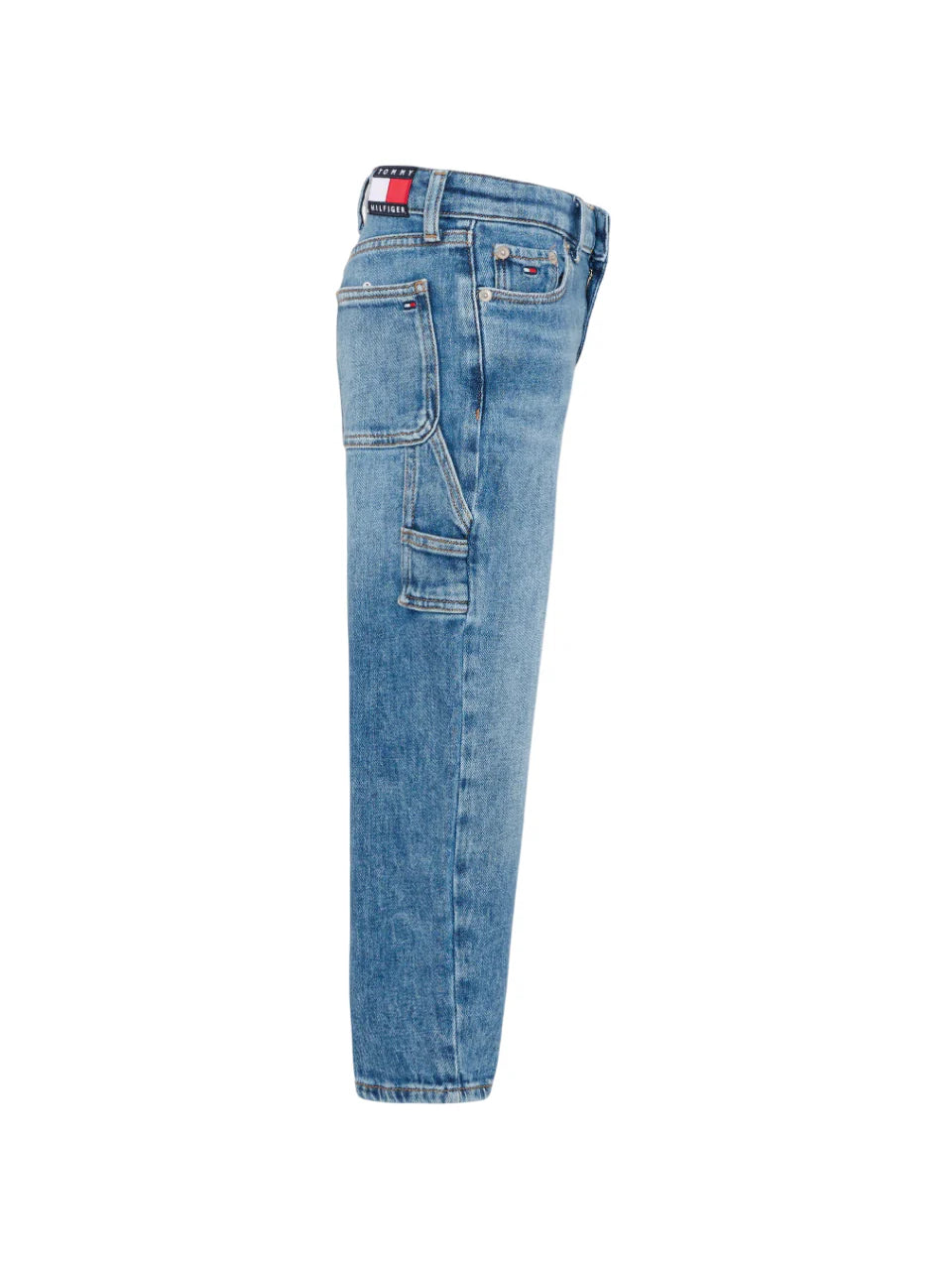 Tommy Hilfiger jeans bambino Heritage flag baggy lavaggio medio KB0KB10343 1A6 Tommy Hilfiger 