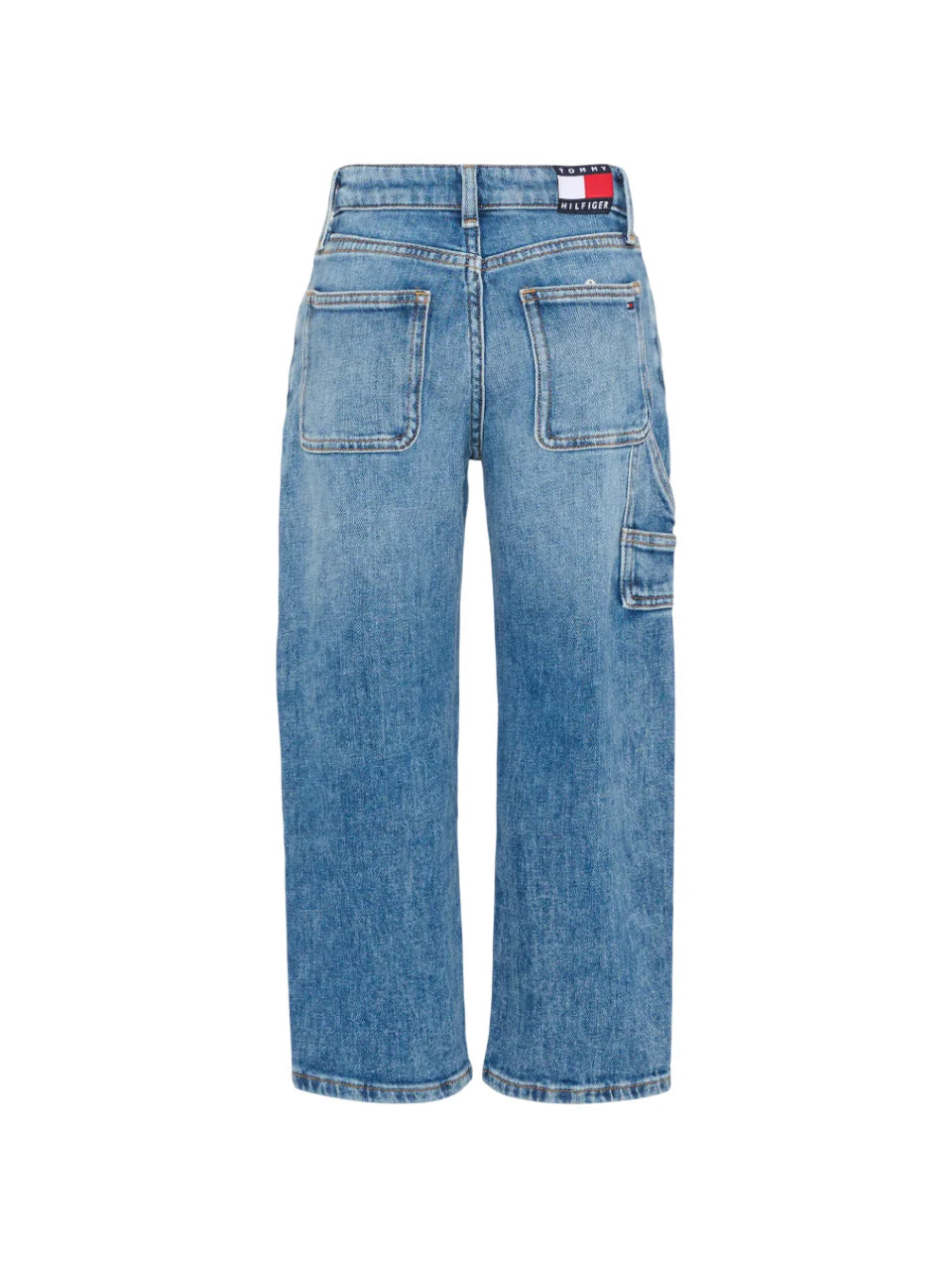 Tommy Hilfiger jeans bambino Heritage flag baggy lavaggio medio KB0KB10343 1A6 Tommy Hilfiger 