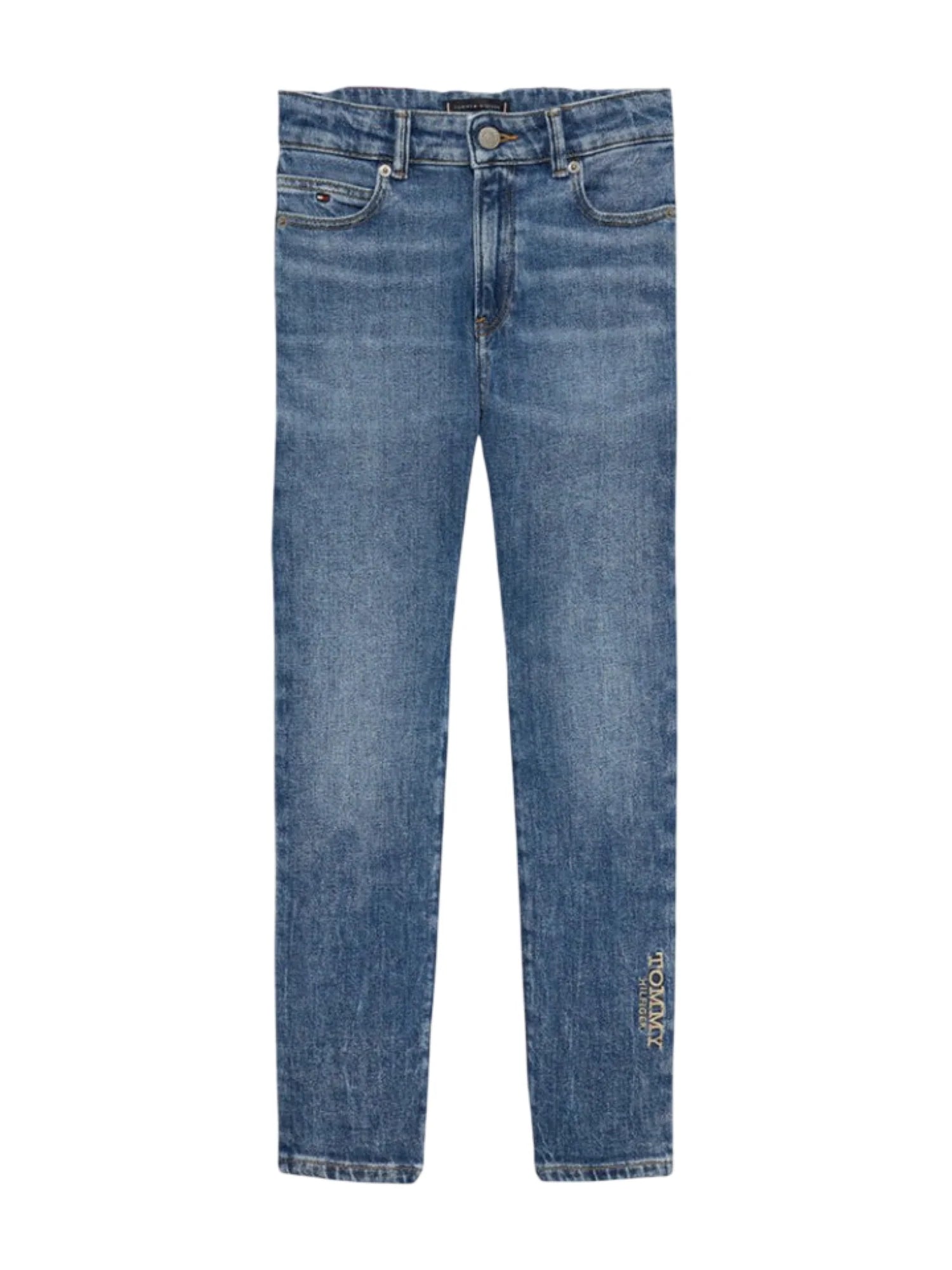 Tommy Hilfiger jeans bambino gamba slim lavaggio blu KB0KB10344 1A6 Tommy Hilfiger 