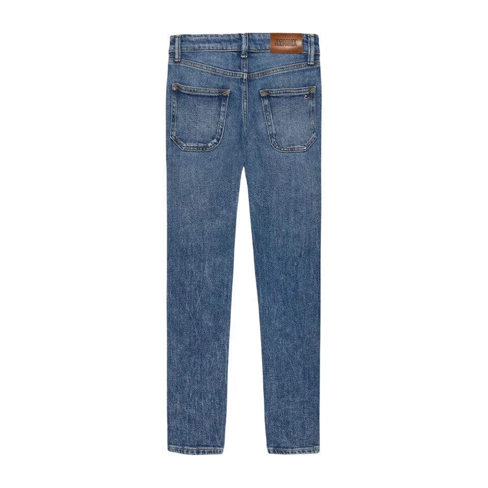 Tommy Hilfiger jeans bambino gamba slim lavaggio blu KB0KB10344 1A6 Tommy Hilfiger 