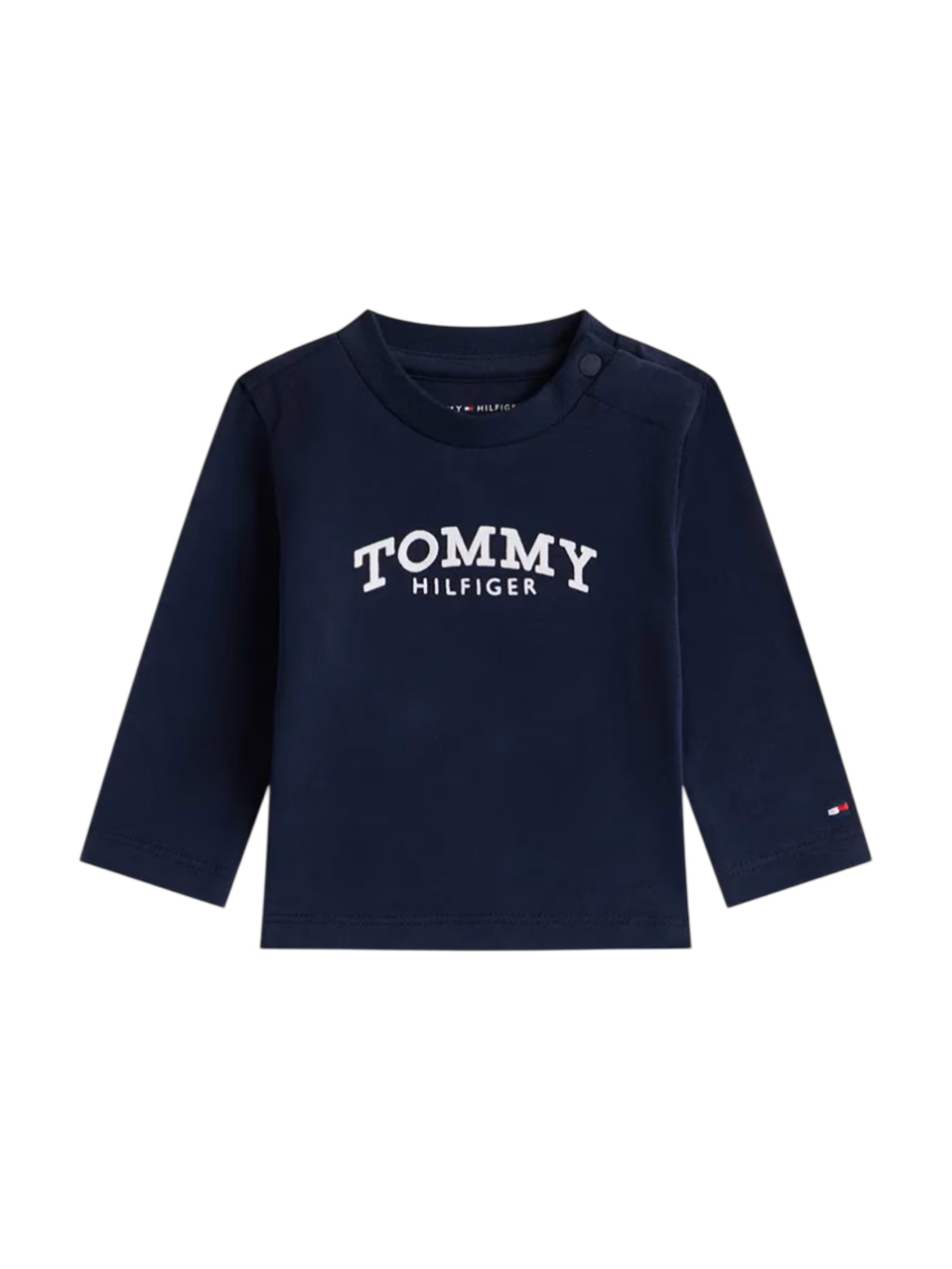 Tommy Hilfiger T-shirt manica lunga con logo blu KN0KN02147 C1G Tommy Hilfiger 