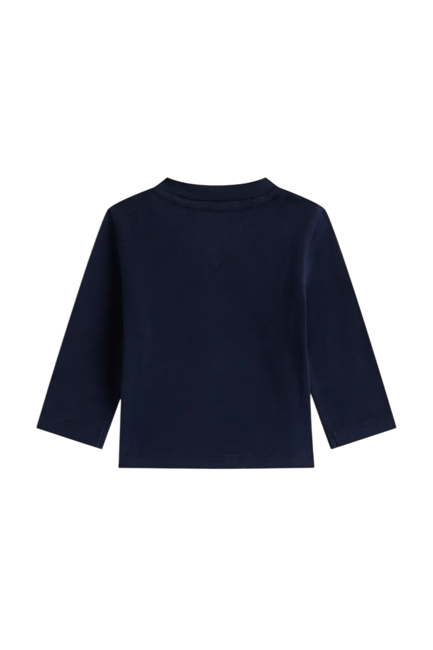 Tommy Hilfiger T-shirt manica lunga con logo blu KN0KN02147 C1G Tommy Hilfiger 
