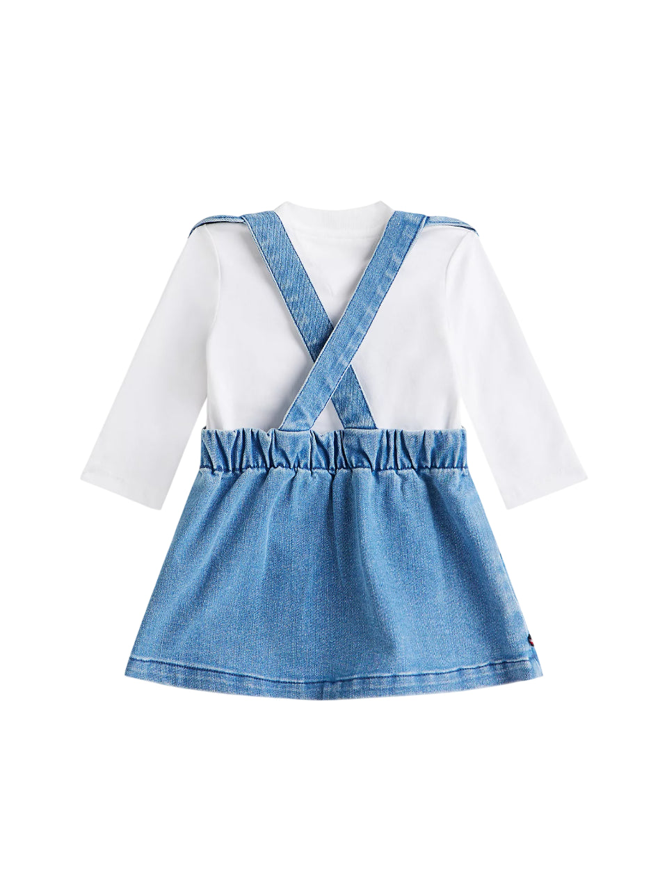 Tommy Hilfiger abito salopette neonata in denim blu KN0KN02200 1A4 Tommy Hilfiger 