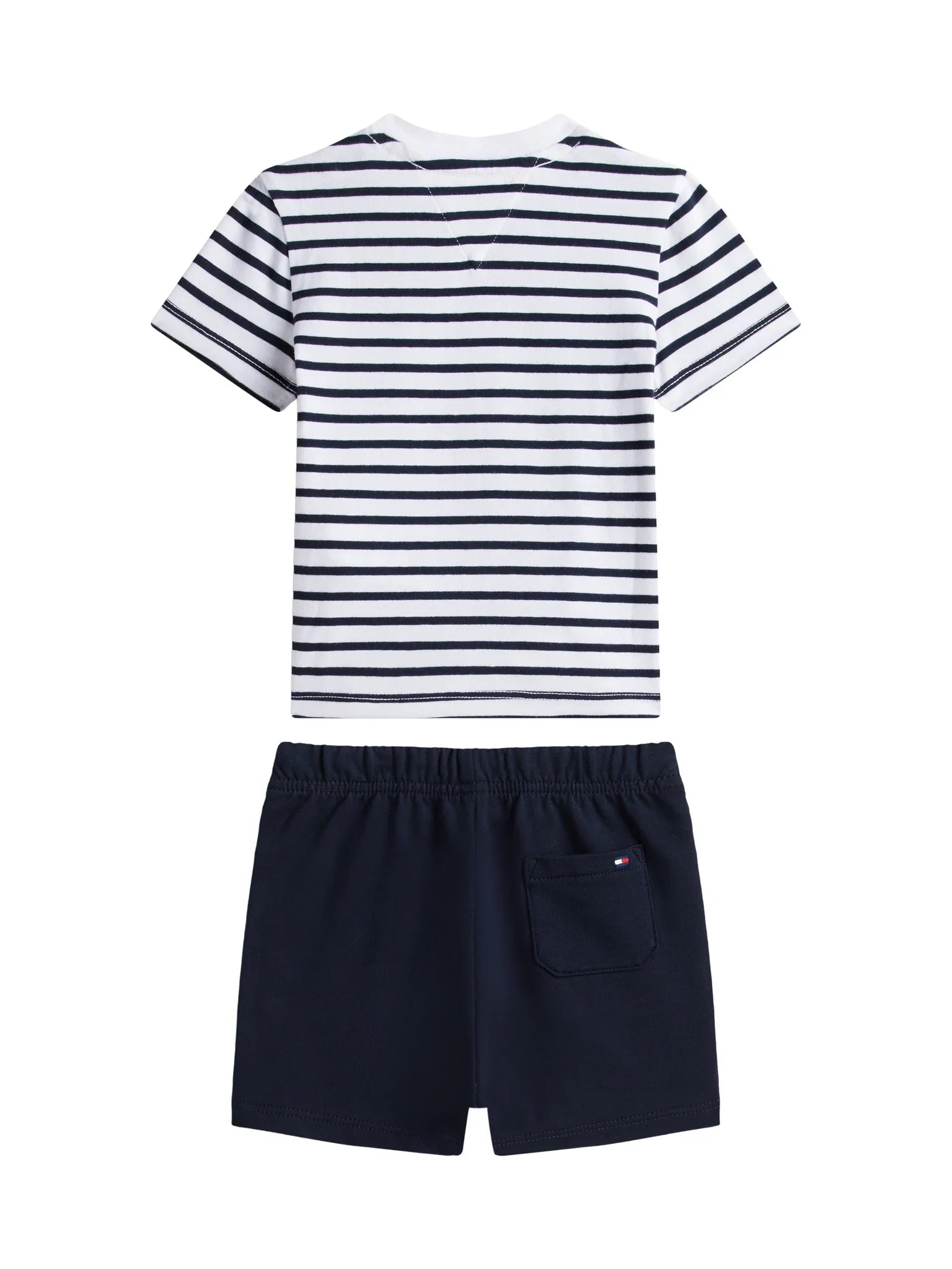 Tommy Hilfiger completo neonato T-shirt a righe e shorts blu bianco KN0KN02379 C1G Tommy Hilfiger 