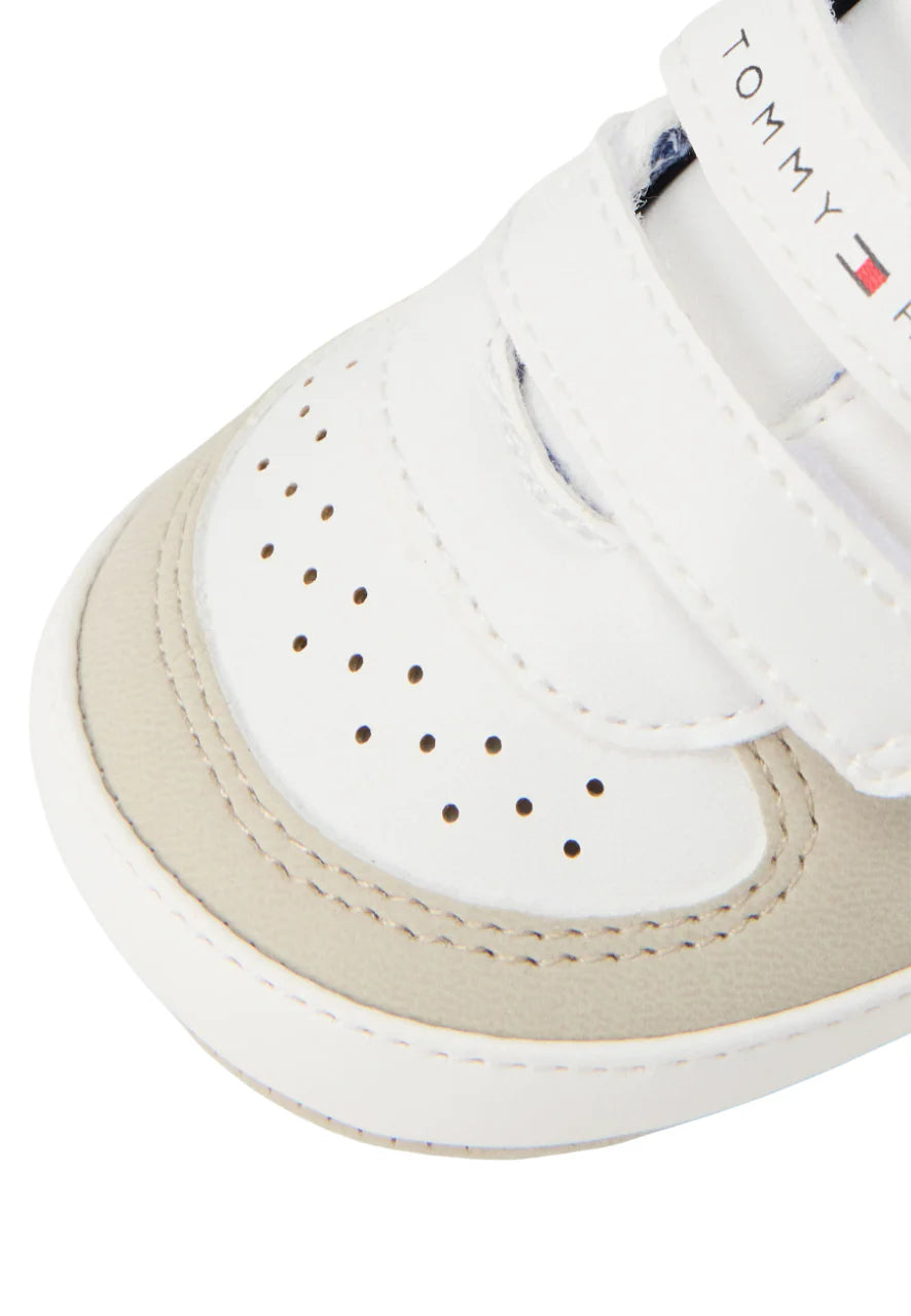 Tommy Hilfiger scarpette neonato con strappi bianco multicolor T0B9-34330-1755 Y913 Tommy Hilfiger 