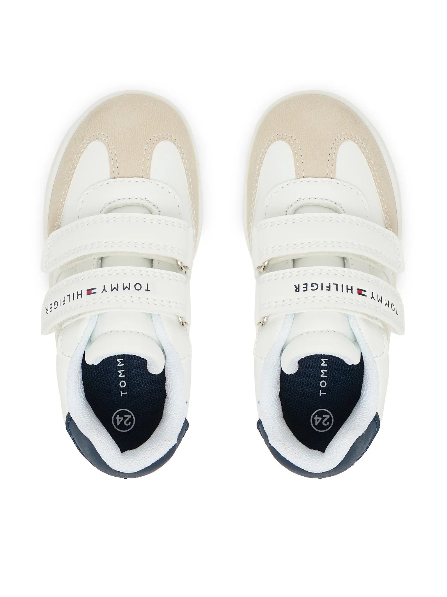 Tommy Hilfiger sneakers bambino con strappi bianco beige T1X9-34342-1269 Y007 Tommy Hilfiger 