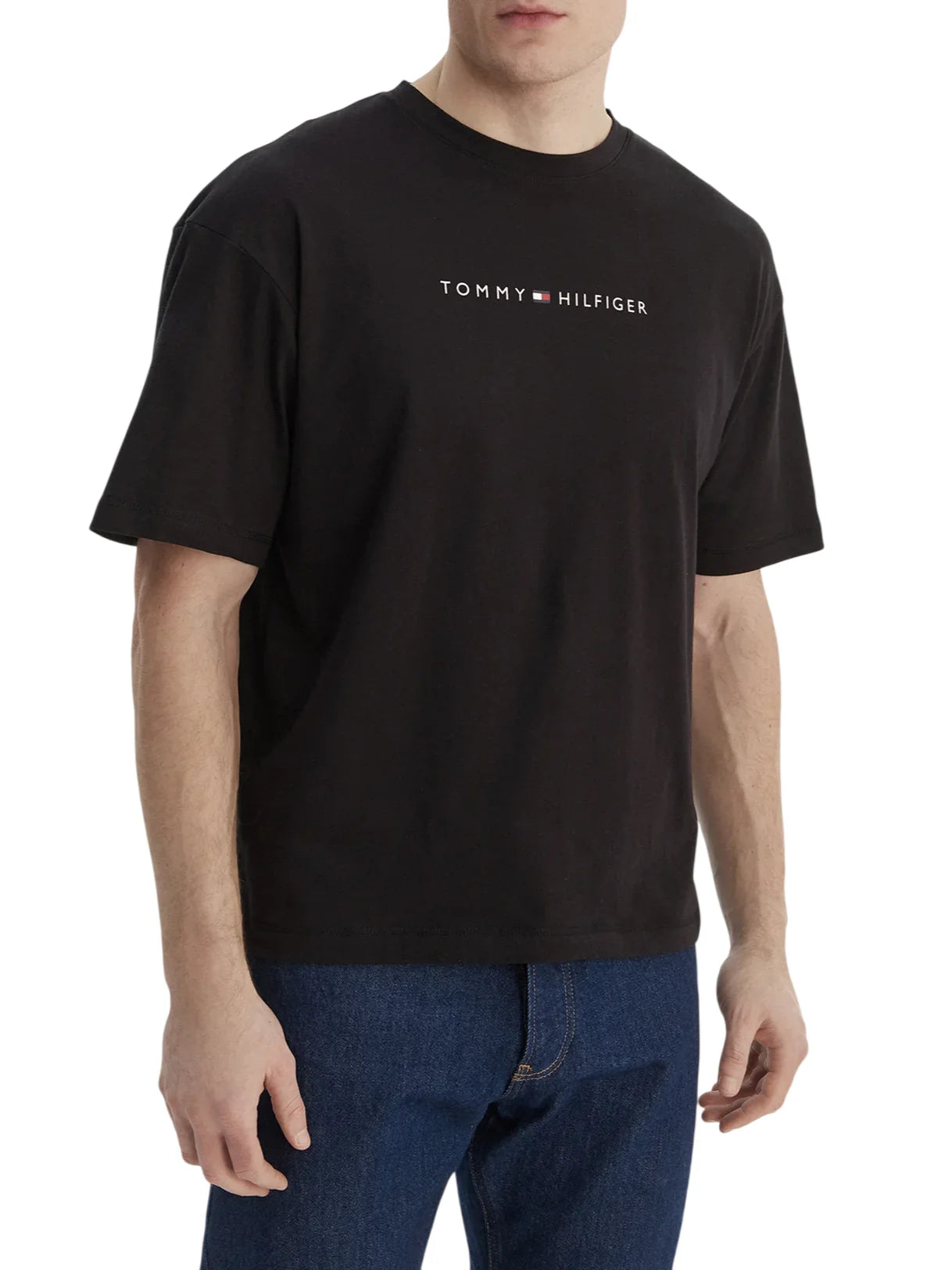 Tommy Hilfiger T-shirt manica corta uomo con logo nero UM0UM03643 BDS Tommy Hilfiger 