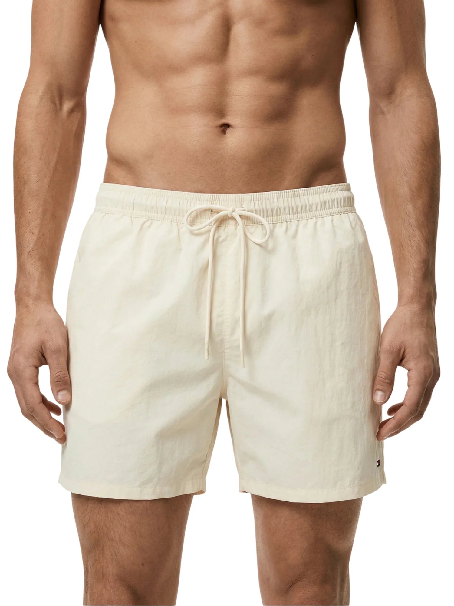 Tommy Hilfiger boxer mare uomo con bandierina iconica panna UM0UM03477 Z00 Tommy Hilfiger beachwear 