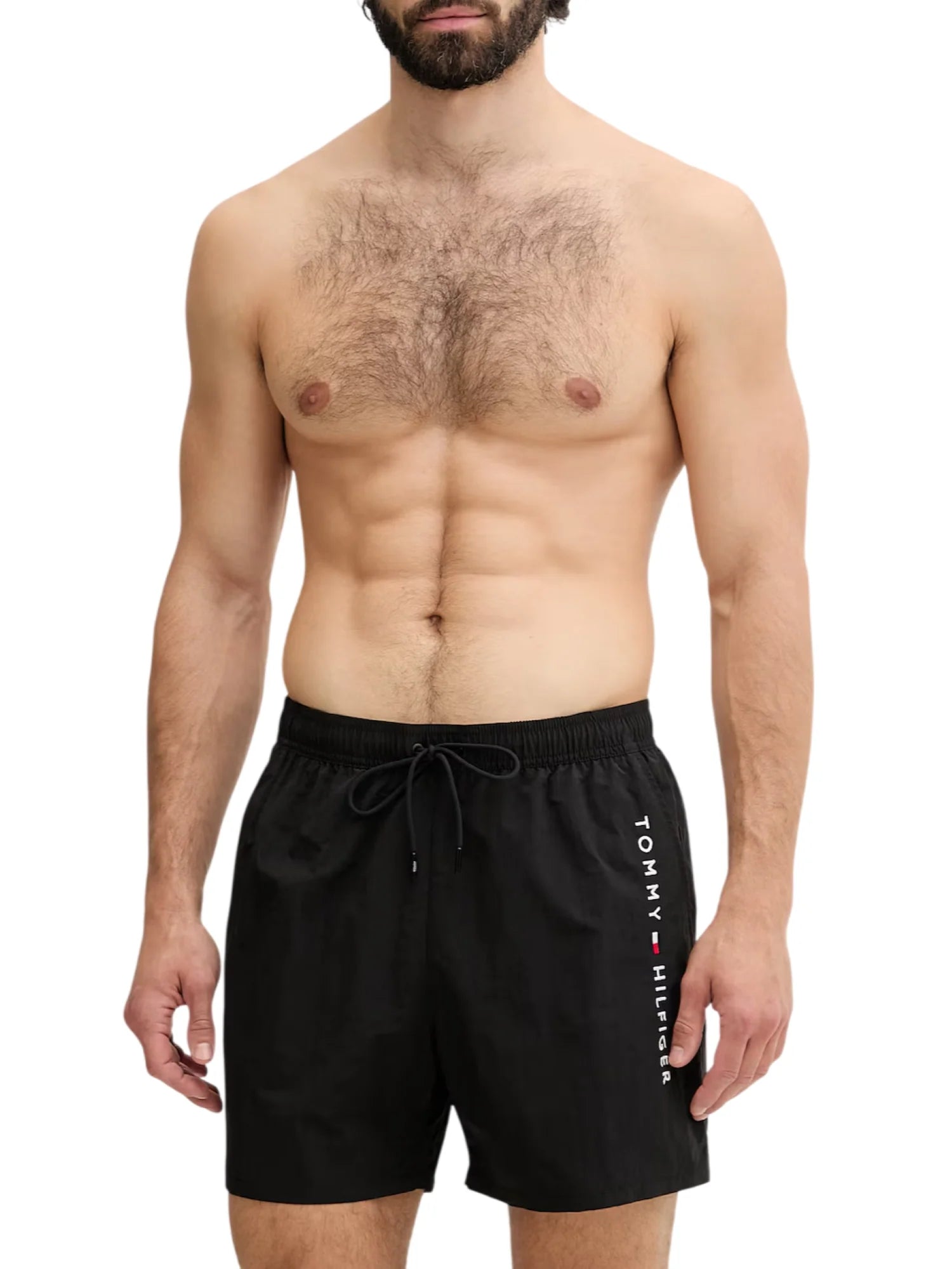 Tommy Hilfiger boxer mare uomo con logo nero UM0UM03748 BDS Tommy Hilfiger beachwear 