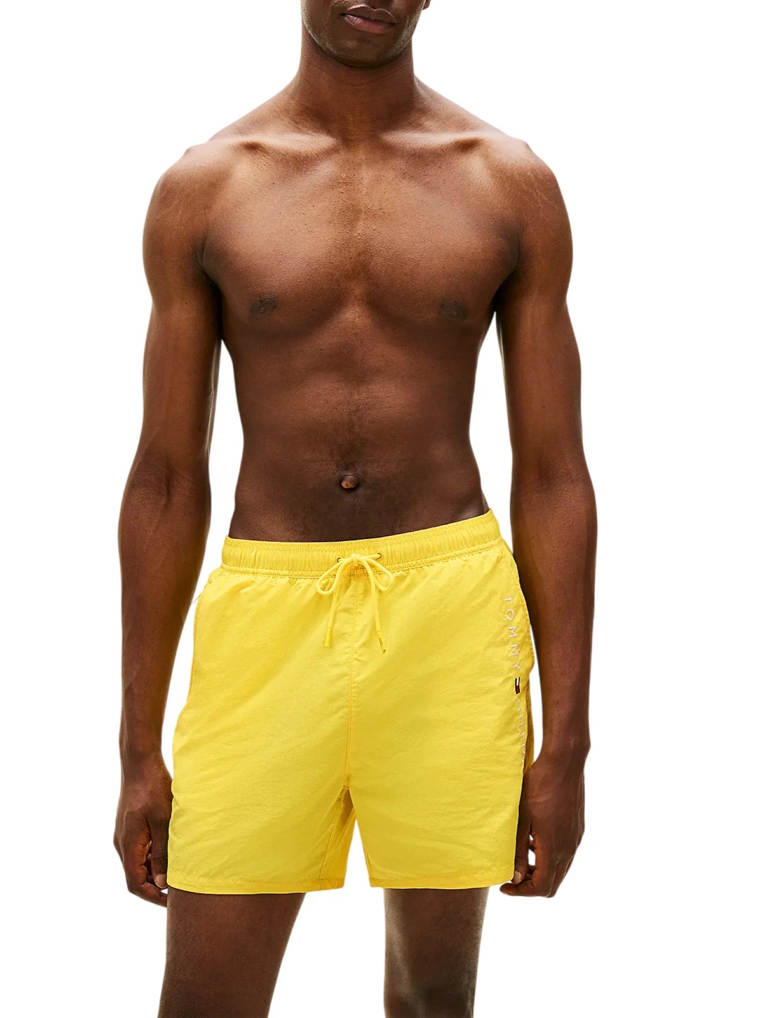 Tommy Hilfiger boxer mare uomo con logo giallo UM0UM03748 ZHU Tommy Hilfiger beachwear 