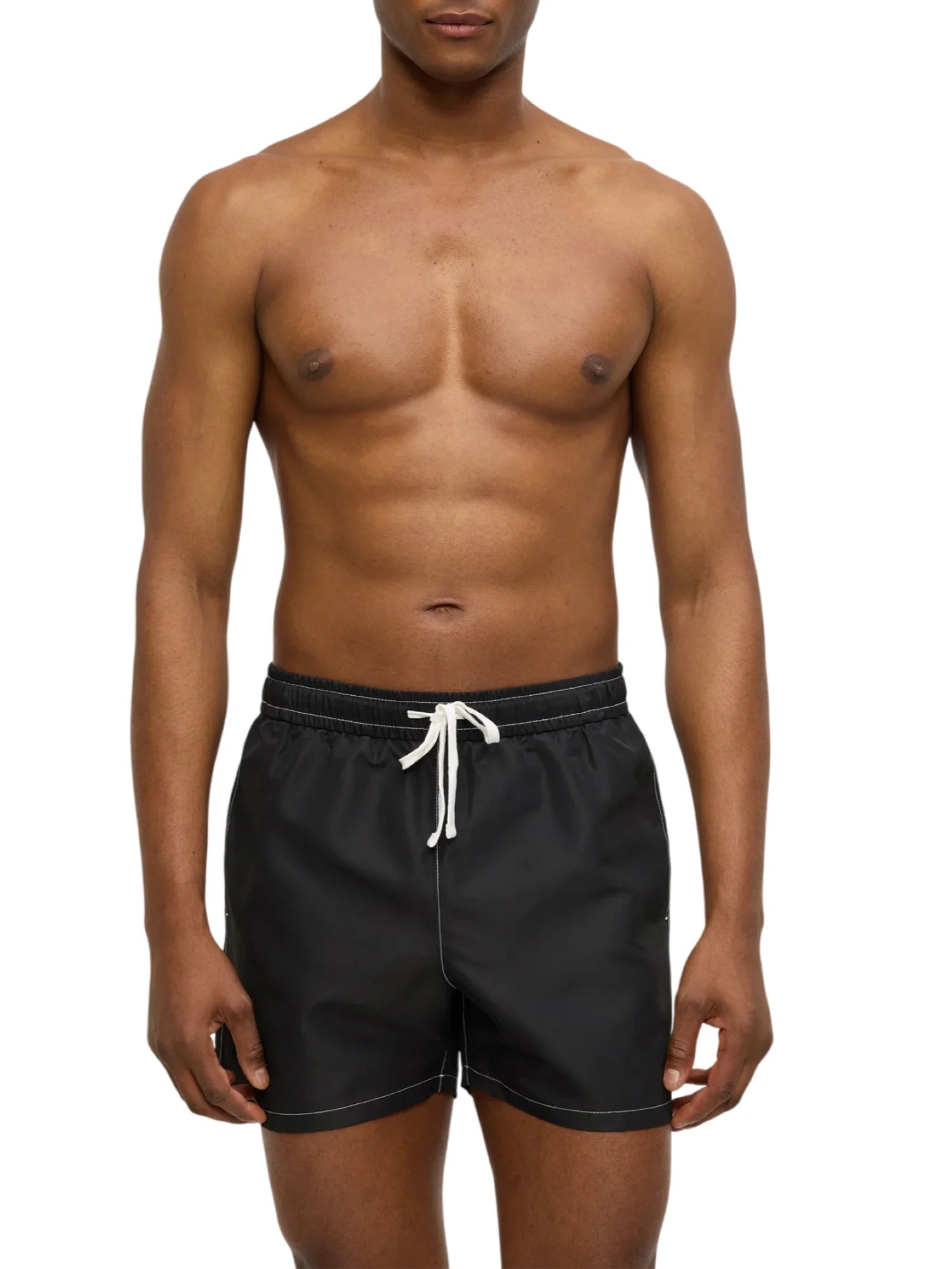 Tommy Hilfiger boxer mare uomo con patch logato nero UM0UM03852 BDS Tommy Hilfiger beachwear 