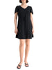 Vero Moda abito corto in viscosa con coulisse nero