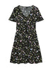 Vero Moda abito corto donna in fantasia floreale nero