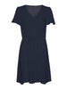 Vero Moda abito corto in viscosa con coulisse blu