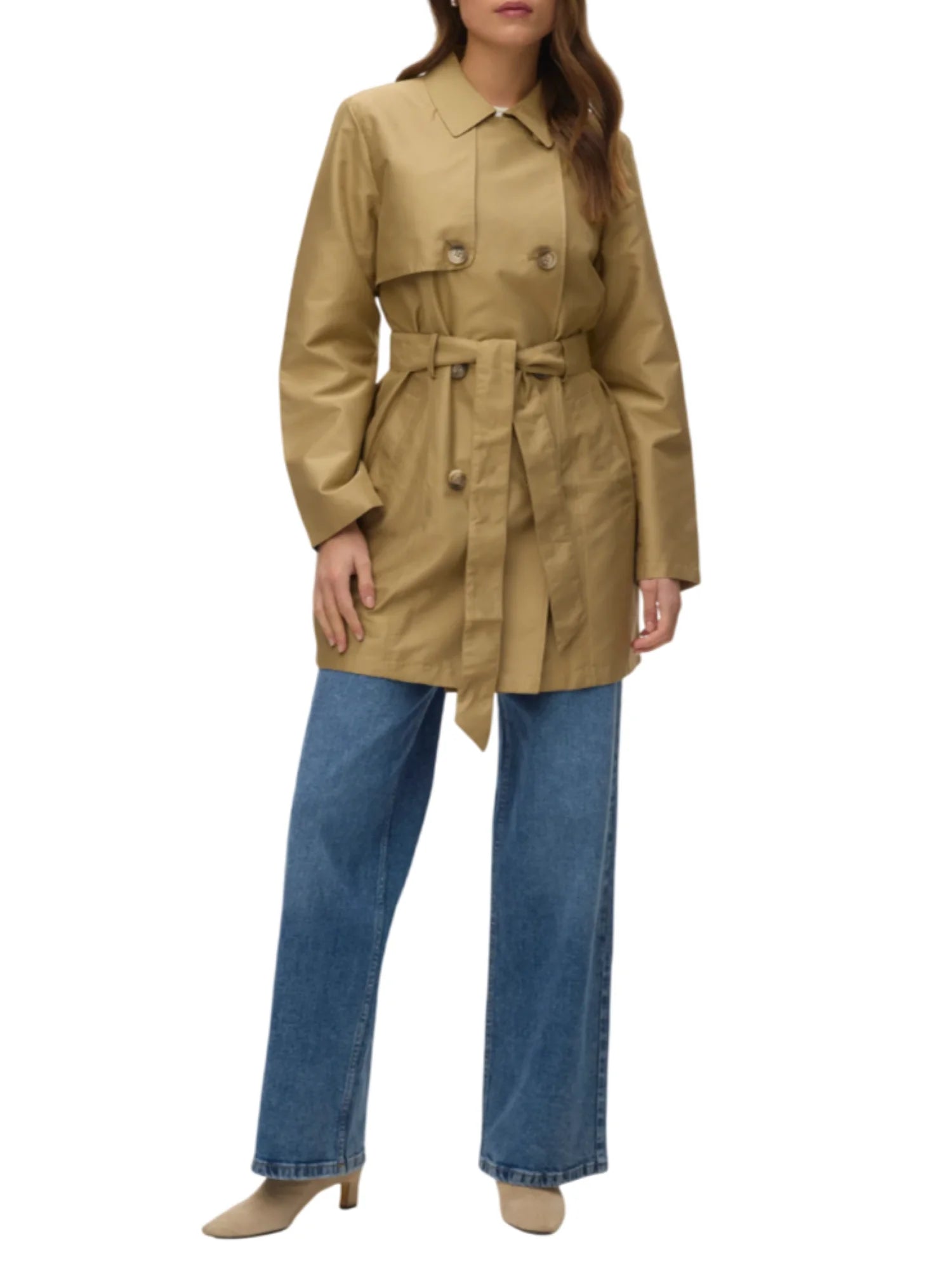 Vero Moda trench doppiopetto donna beige 10338949 KELP VERO MODA 