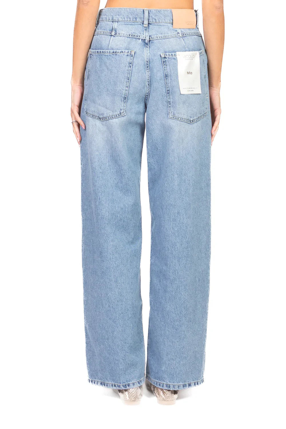 Vicolo jeans wide leg Mia lavaggio blu DAB5027 BLUE DENIM VICOLO 
