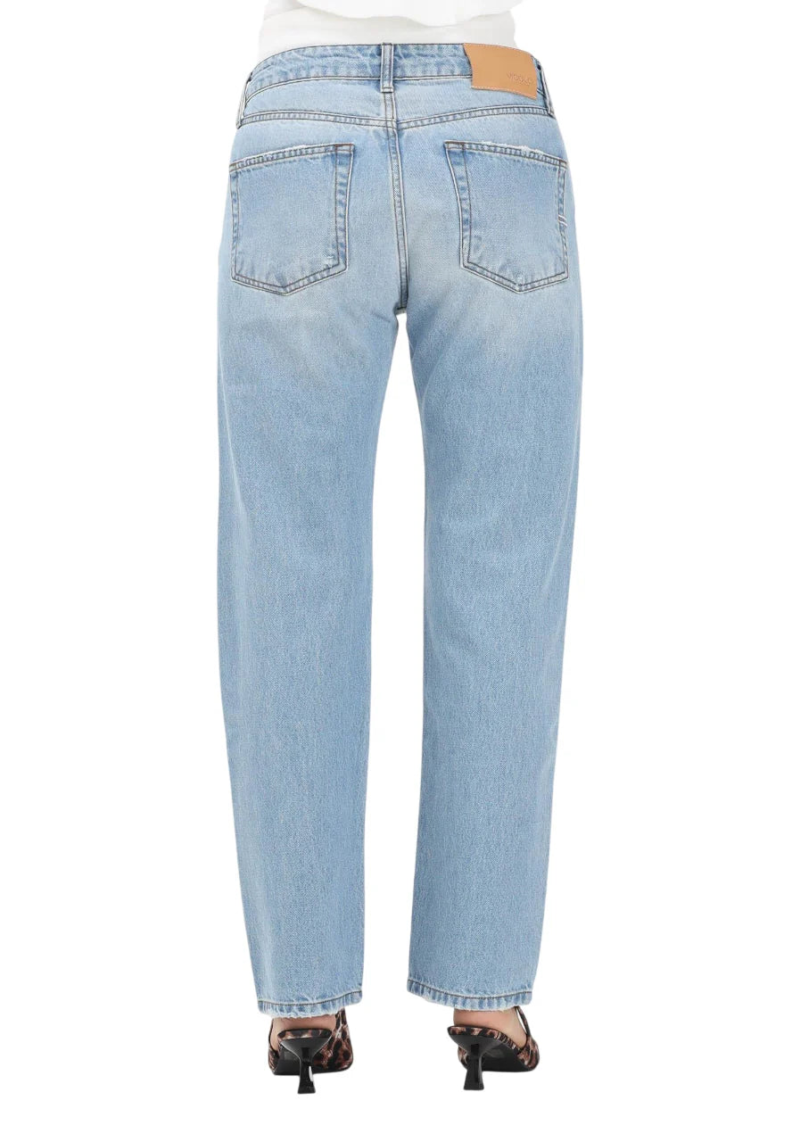 Vicolo jeans Zoe slim con bottoni gioiello lavaggio blu DAB5106 LAV.CHIARO VICOLO 
