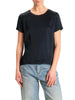 Vicolo T-shirt donna in raso manica corta nero