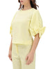Vicolo blusa manica 3/4 con fiocco giallo