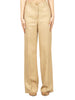 Vicolo pantaloni palazzo donna misto lino beige