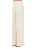 Vicolo pantaloni palazzo in tessuto crepe bianco latte