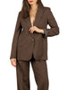 Vicolo giacca blazer monopetto donna marrone