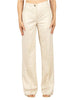 Vicolo pantaloni palazzo donna misto lino panna