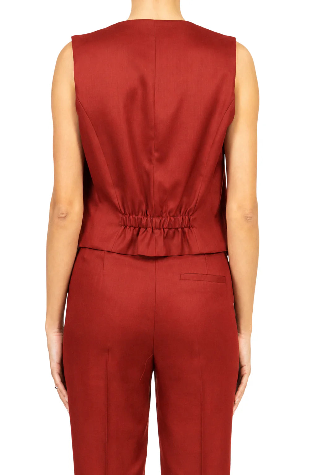 Vicolo gilet donna in lyocell ruggine TAB1766 TERRACOTTA VICOLO 