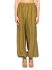 Vicolo pantaloni donna con polsini misto lyocell verde