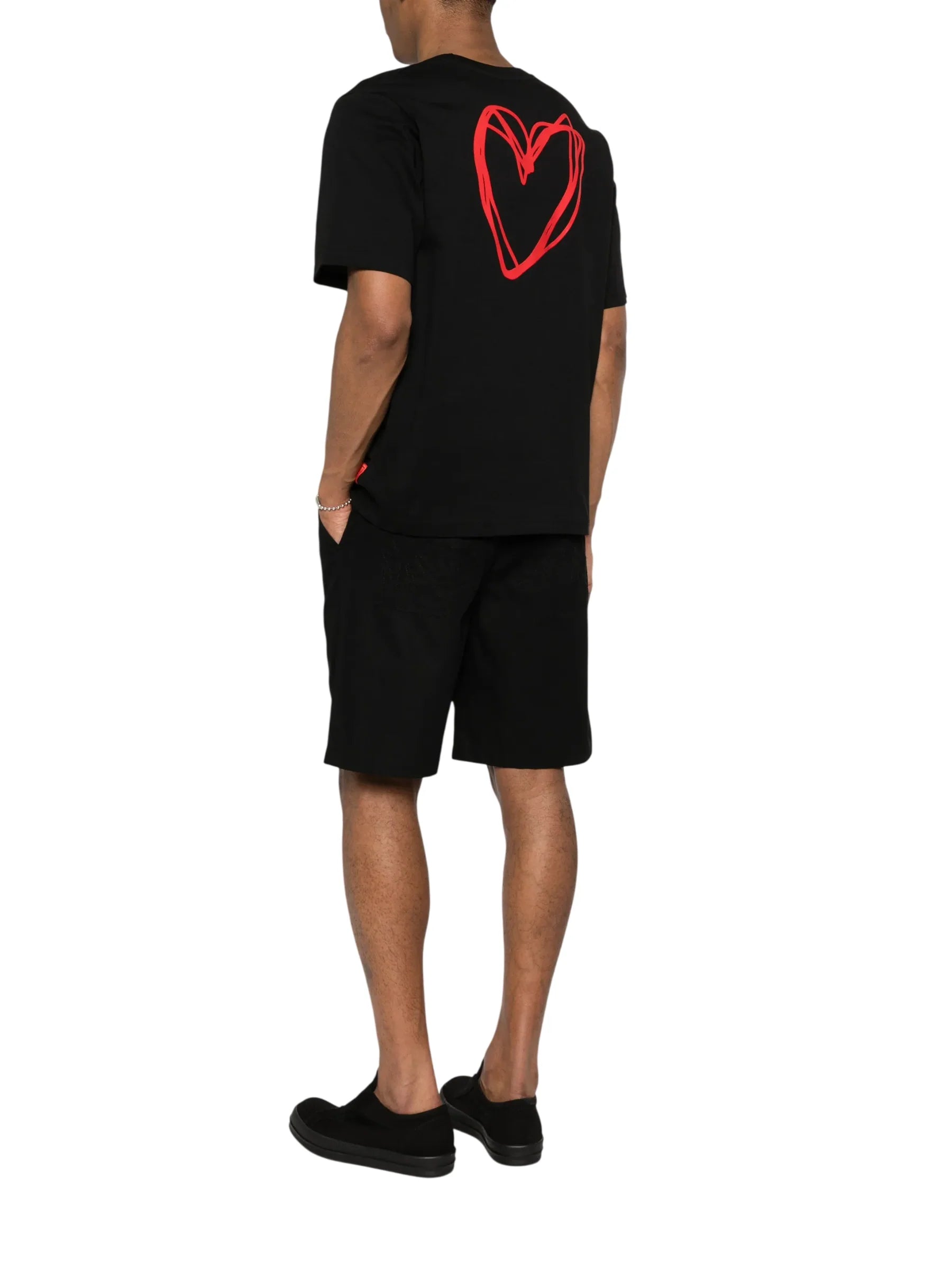Vision of Super T-shirt uomo manica corta stampa Heart nero VS074TE BLACK VISION OF SUPER 