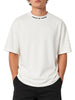 Vision of Super T-shirt uomo con logo ricamato panna