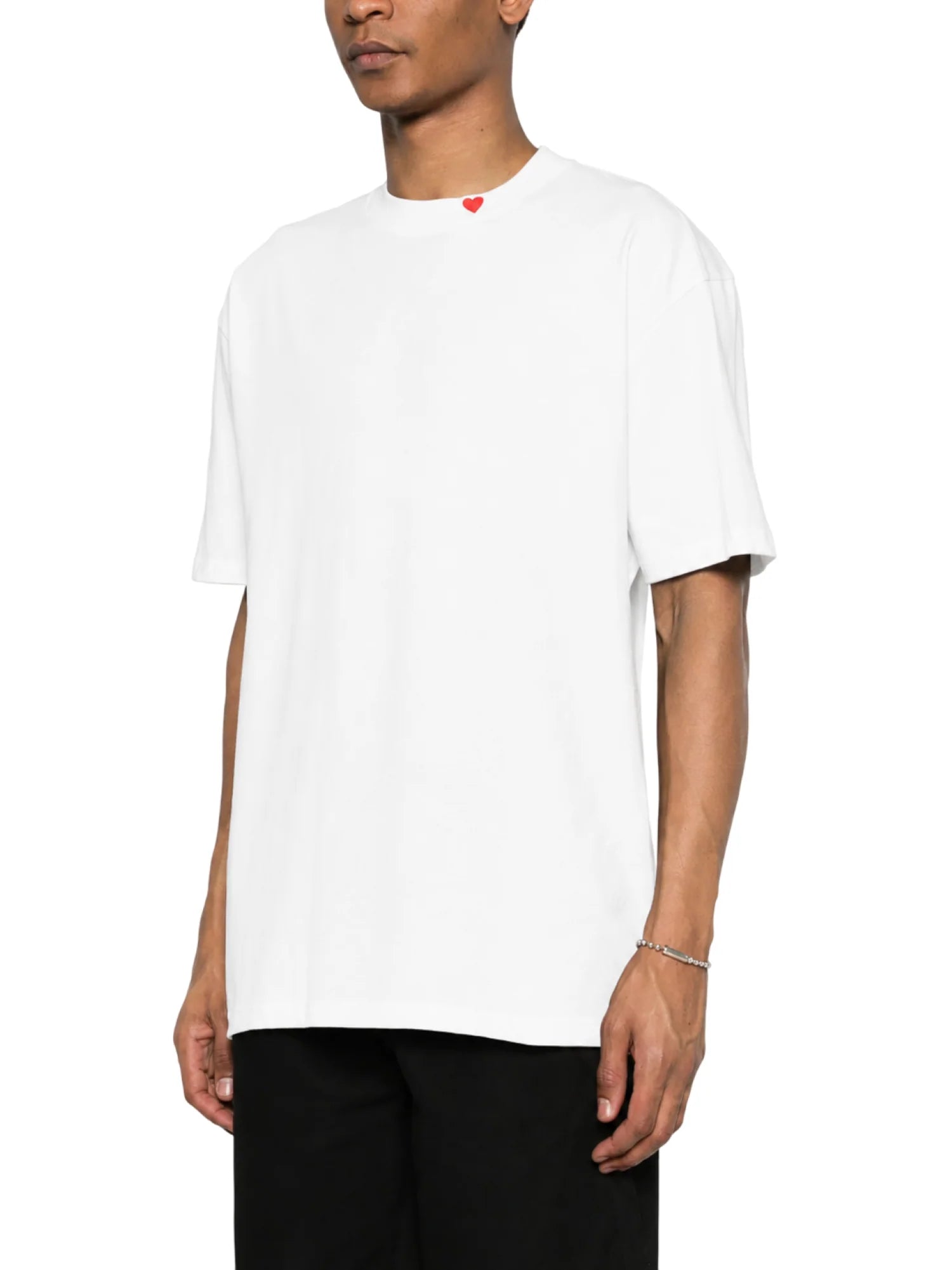 Vision of Super T-shirt manica corta con ricamo Heart panna VS077TE WHITE VISION OF SUPER 