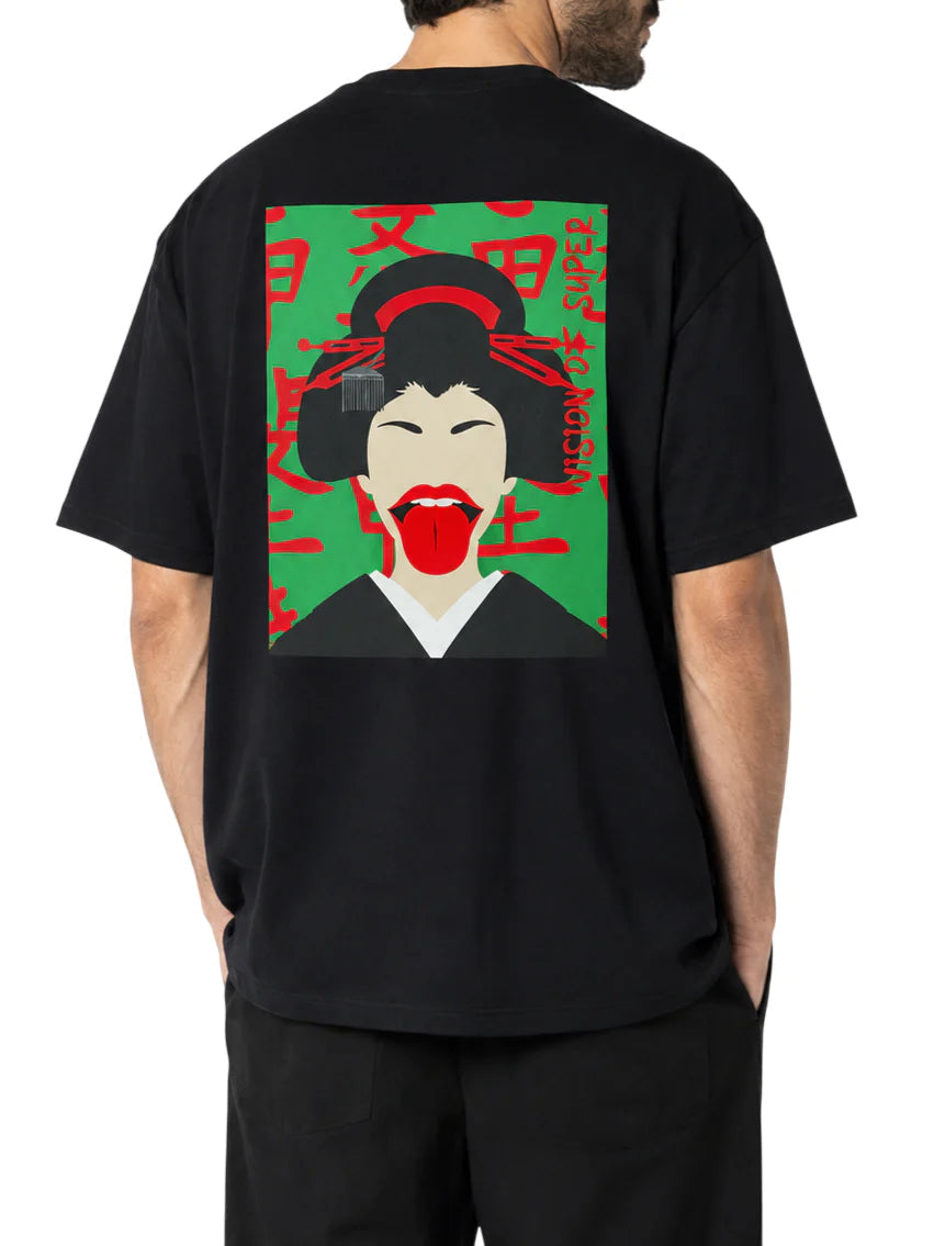 Vision of Super T-shirt manica corta uomo con stampa posteriore nero VS097TE BLACK VISION OF SUPER 