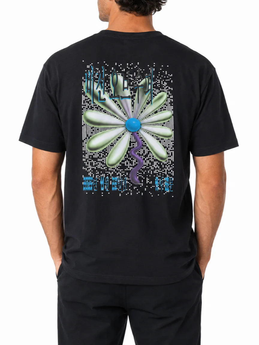 Vision of Super T-shirt uomo manica corta con stampa nero VS099TE BLACK VISION OF SUPER 