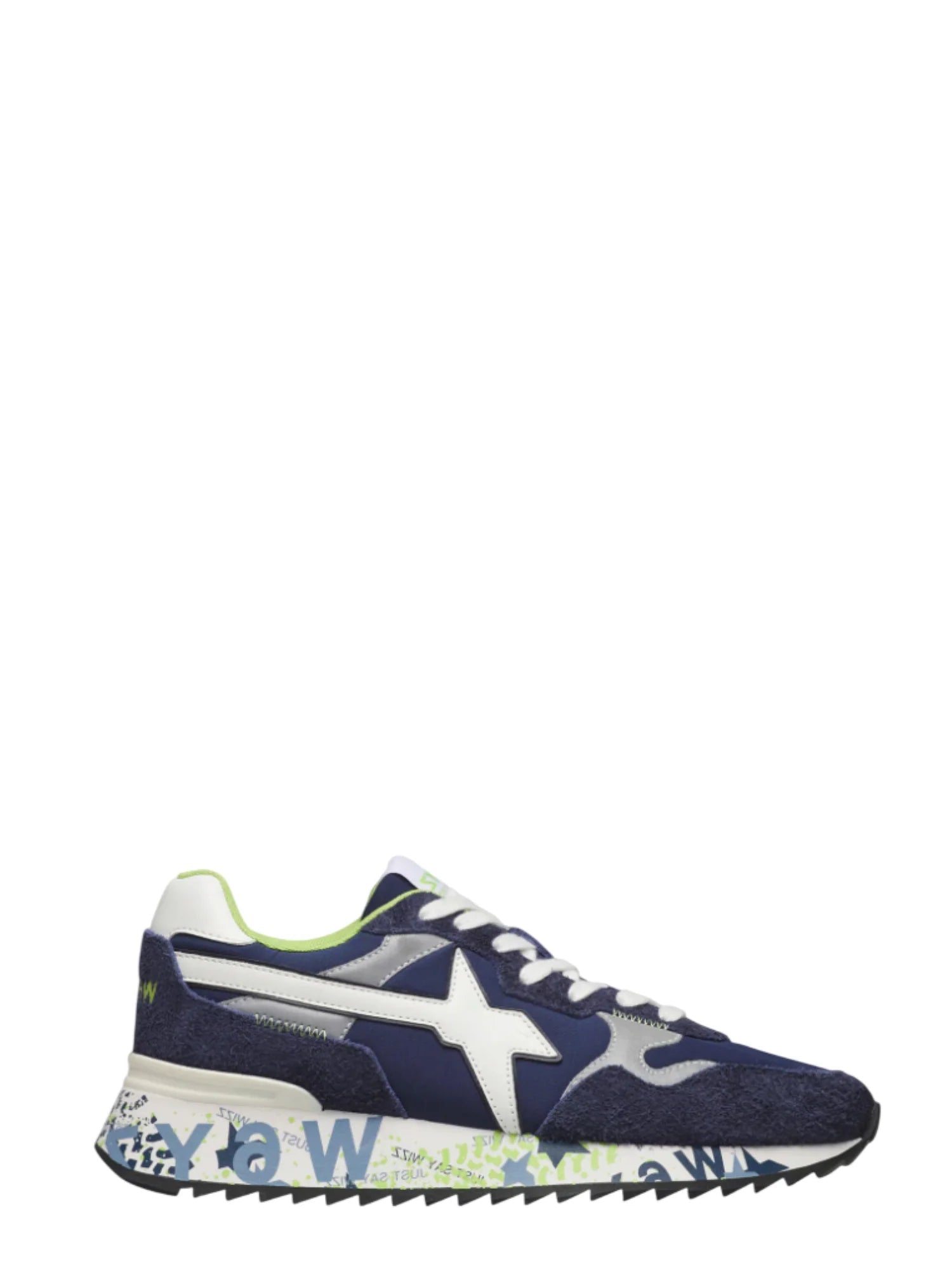 W6yz sneakers uomo Yak in suede e tessuto blu 201518547 1C19 W6YZ 
