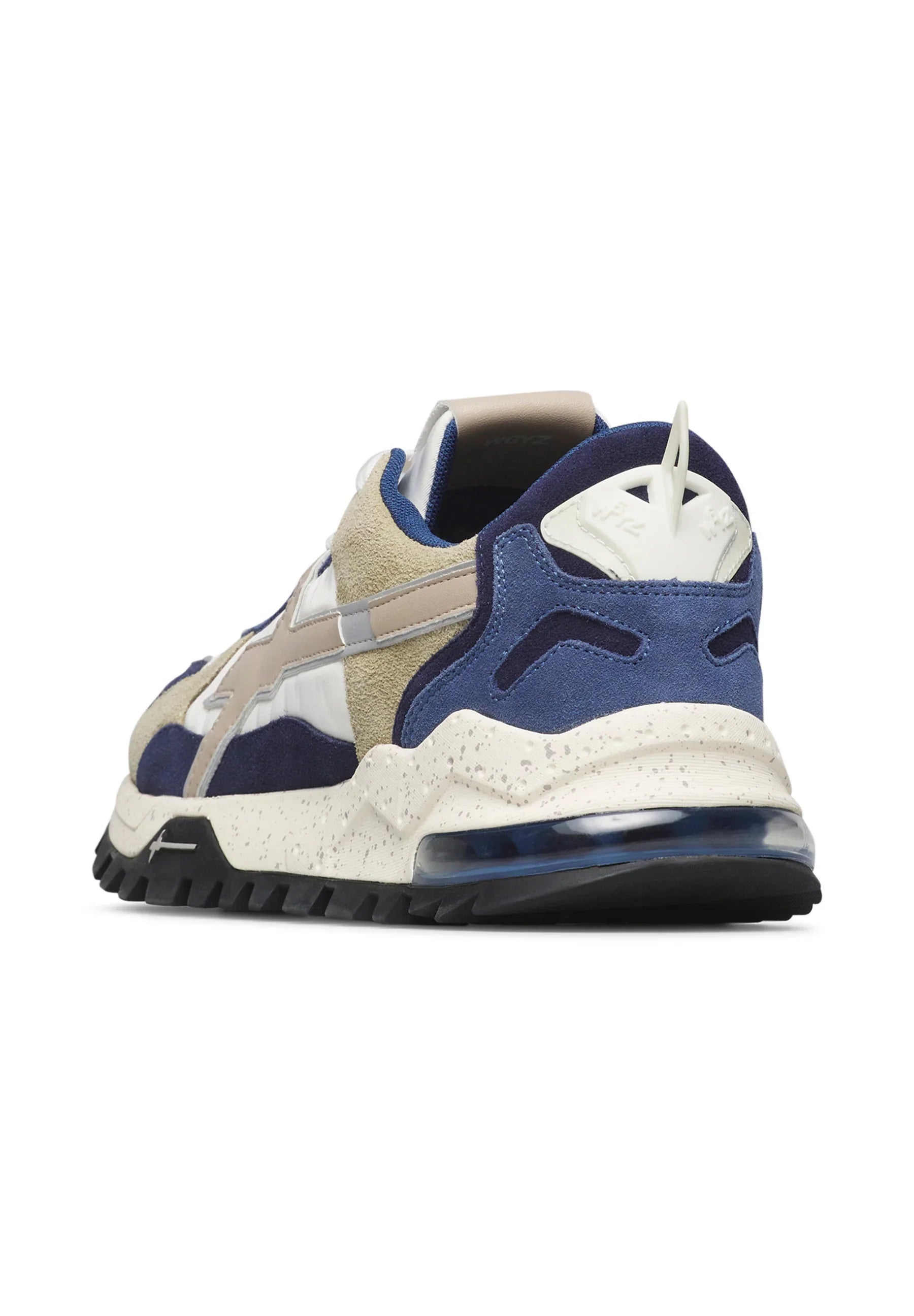 W6yz sneakers uomo Breeze in suede e tessuto tecnico blu verde 201861206 1C26 W6YZ 