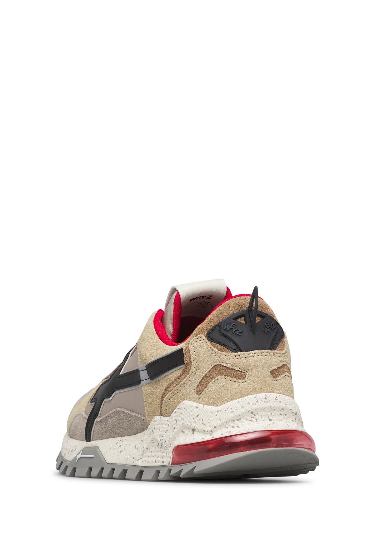 W6yz sneakers uomo Breeze in suede e tessuto tecnico beige rosso 201861206 3D65 W6YZ 