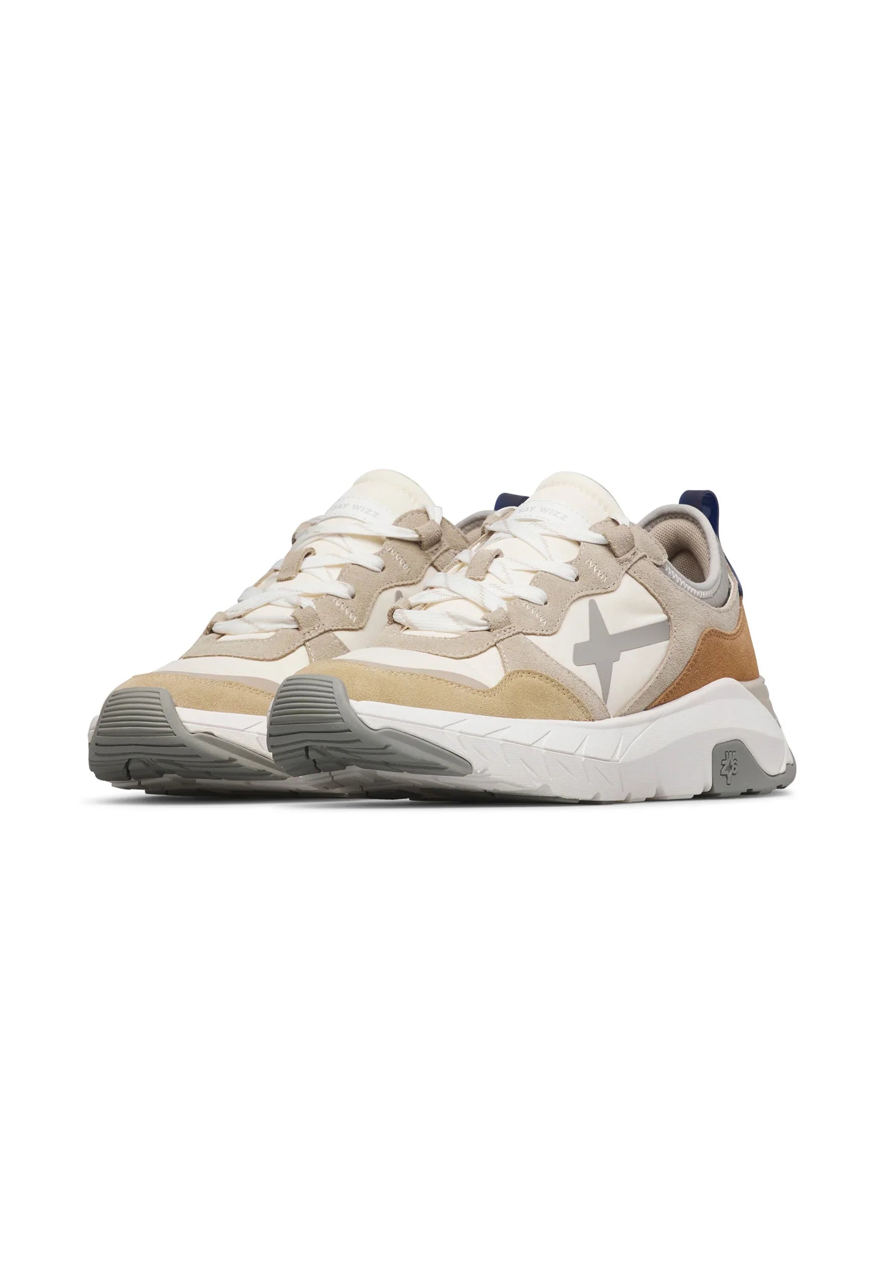 W6yz sneakers uomo in suede e tessuto tecnico beige tortora 201863101 2D38 W6YZ 
