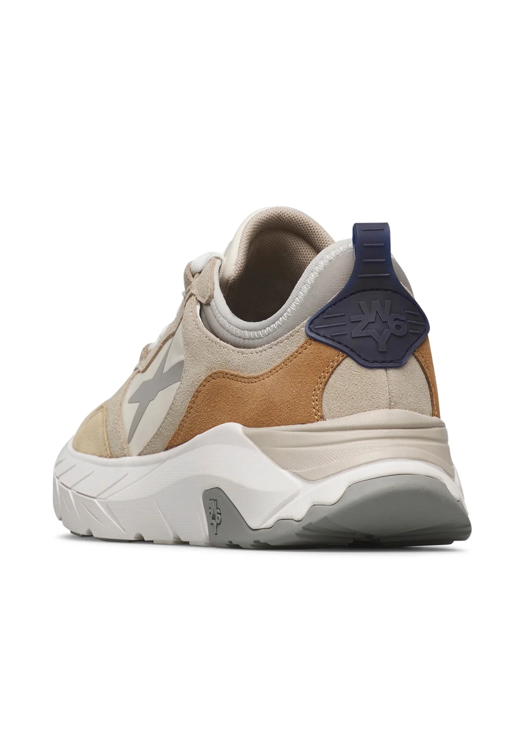 W6yz sneakers uomo in suede e tessuto tecnico beige tortora 201863101 2D38 W6YZ 