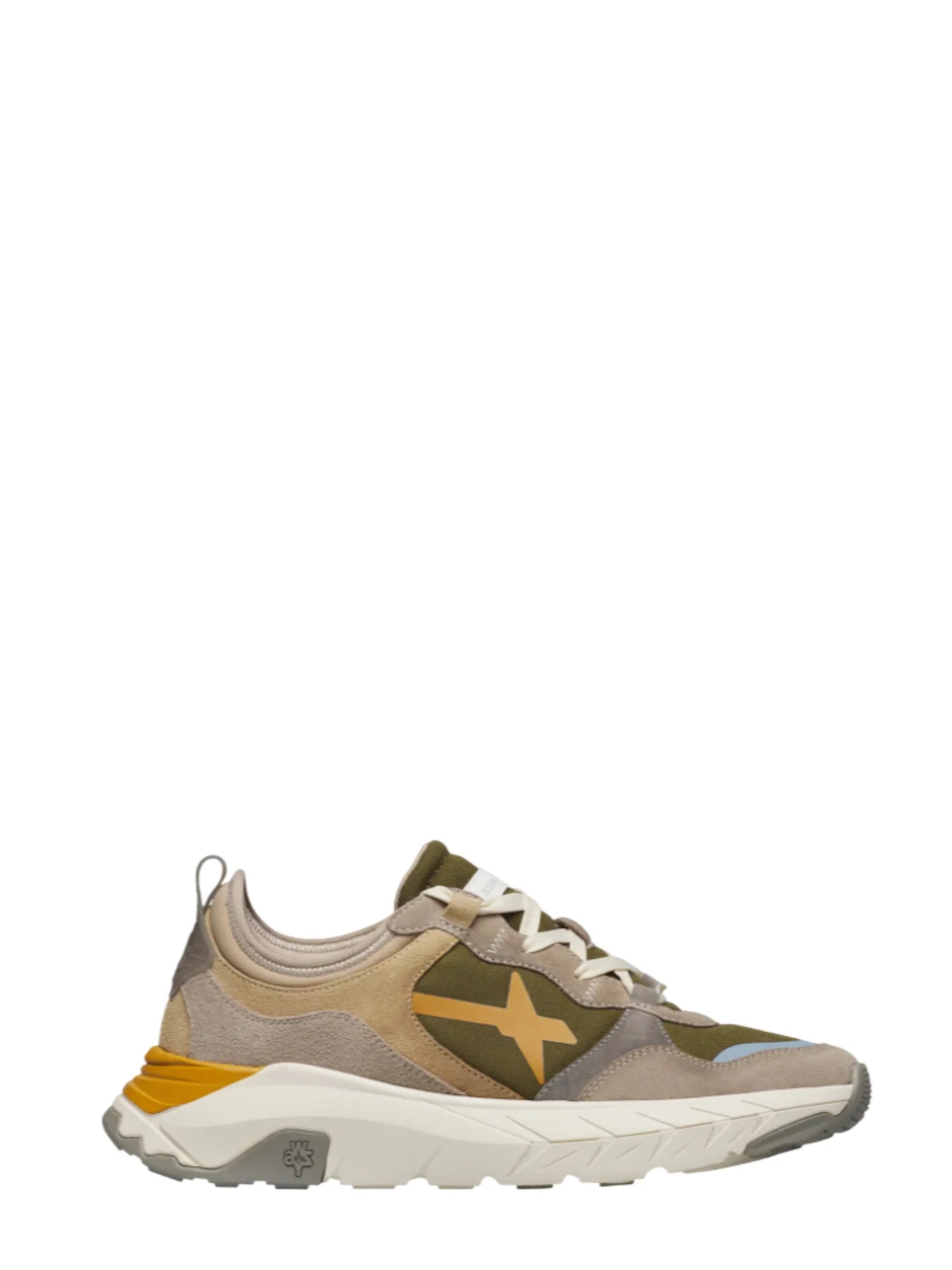 W6yz sneakers uomo Next in suede e tessuto verde beige 201863106 4D35 W6YZ 