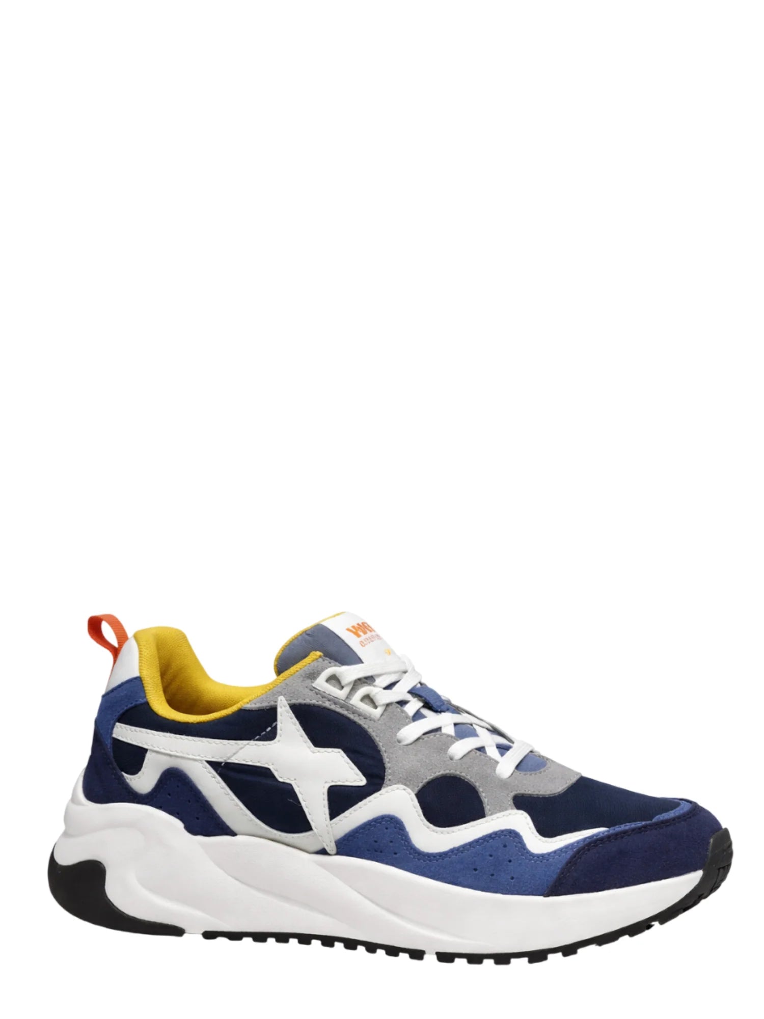 W6yz sneakers uomo Flik in suede e tessuto blu 201945801 1C91 W6YZ 
