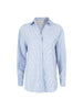 Yes Zee camicia donna a righe con cuoricini celeste bianco