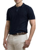 Yes Zee polo uomo in maglia trama chevron blu