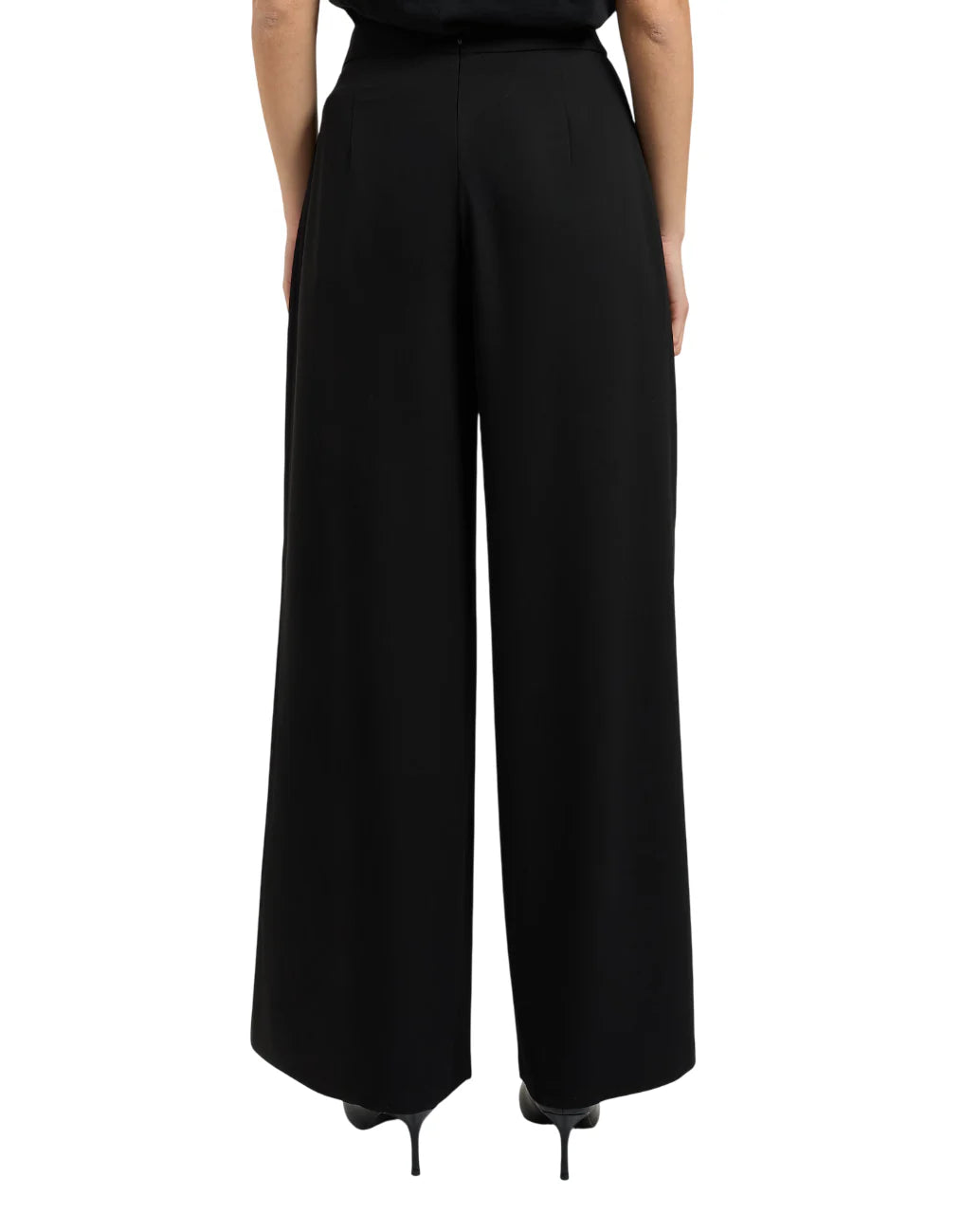 Yes Zee pantaloni palazzo con pinces nero P333-CB00 0801 YES-ZEE 