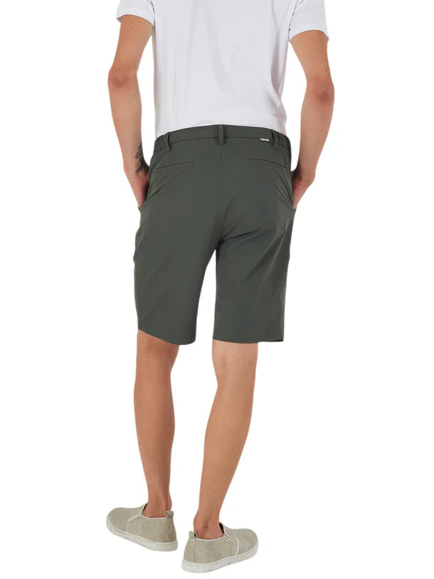 Yes Zee bermuda uomo in nylon verde militare P770-KQ00 0979 YES-ZEE 