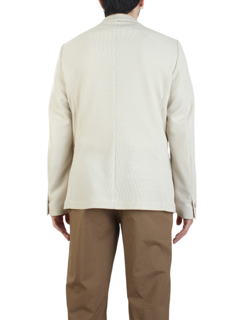 Alta Tensione giacca blazer con trama intecciata beige chiaro 1499S-LUCKY SABBIA ALTA TENSIONE 