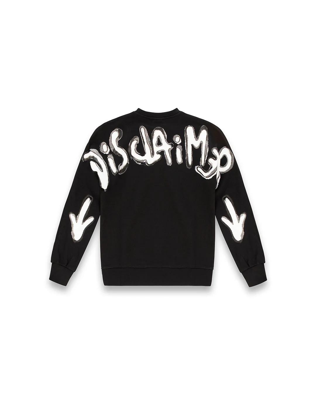 Disclaimer felpa donna con logo nero 55250 NERO-ST.BIANCA DISCLAIMER 