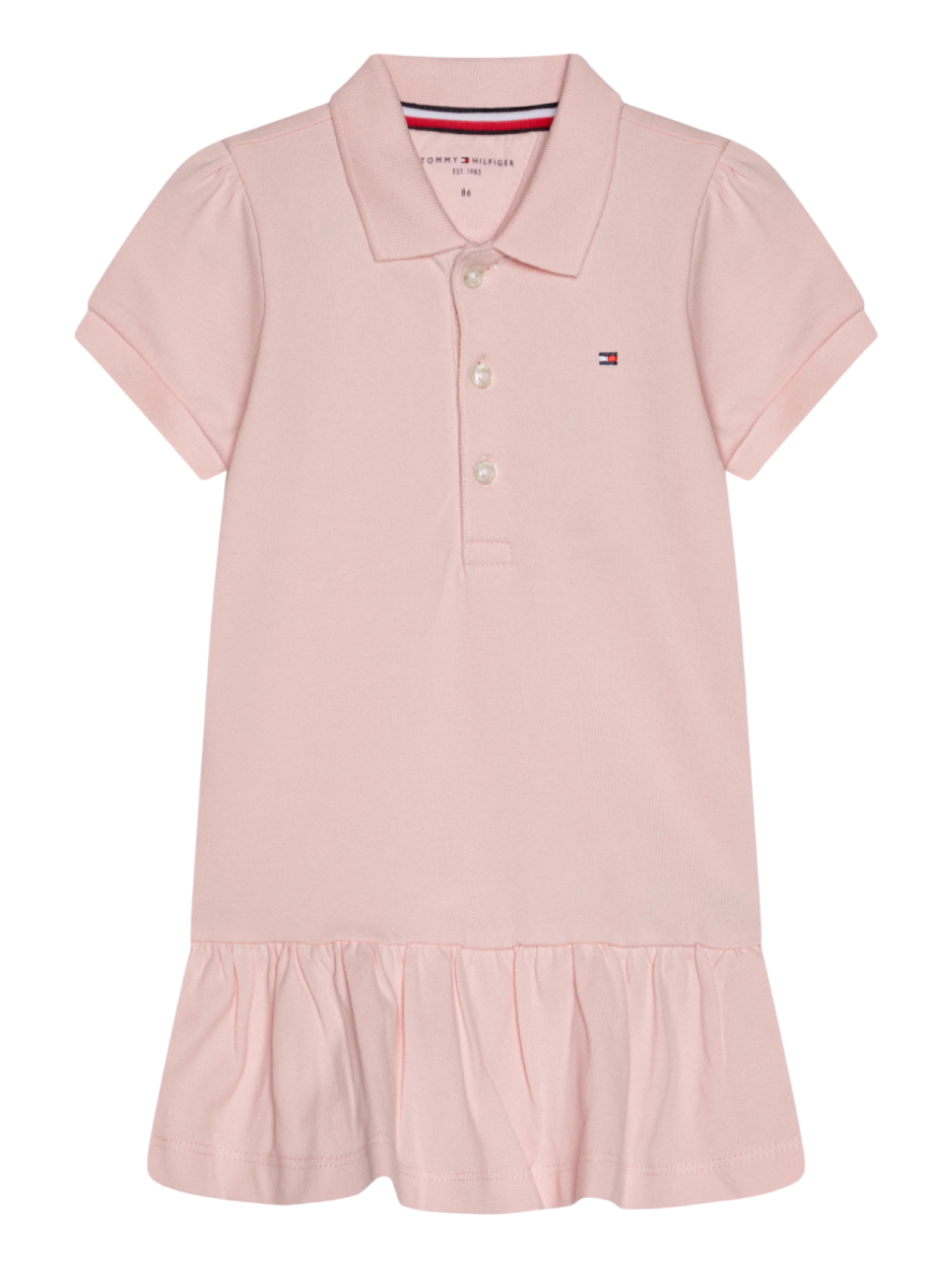 Tommy Hilfiger abito stile polo in piquè rosa KN0KN02045 TH3 Tommy Hilfiger 