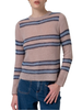 Surkana maglia misto lana a righe beige celeste